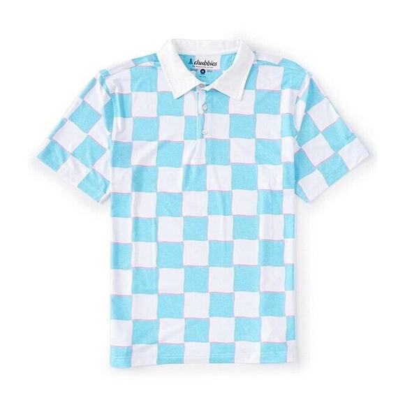 Chubbies Other - Chubbies Mens The Pawn Short Sleeve Checkered Performance Polo Size Large New